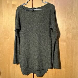 Long Sleeve Olive Green Tunic Sweater Charter Club Cashmere Size S
